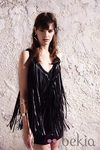 Vestido negro con flecos de la colección primavera/verano 2013 de River Island