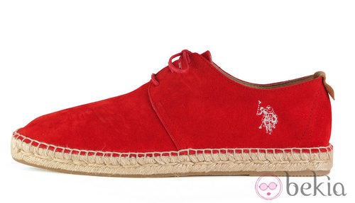 Alpargata roja de la colección masculina primavera/verano 2013 de U.S. Polo Assn.