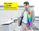 Fular arcoiris de la colección 'Ropa Comprometida' de Amnistía Internacional