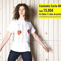 Camiseta 'Carta 08' de la colección 'Ropa Comprometida' de Amnistía Internacional
