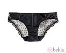 Braga negra de seda y encaje de DKNY Intimates