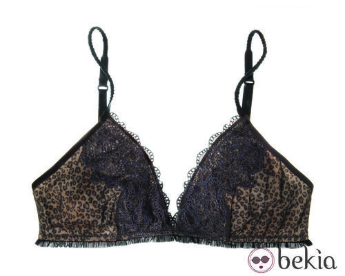 Sujetador con encaje y estampado de leopardo de DKNY Intimates
