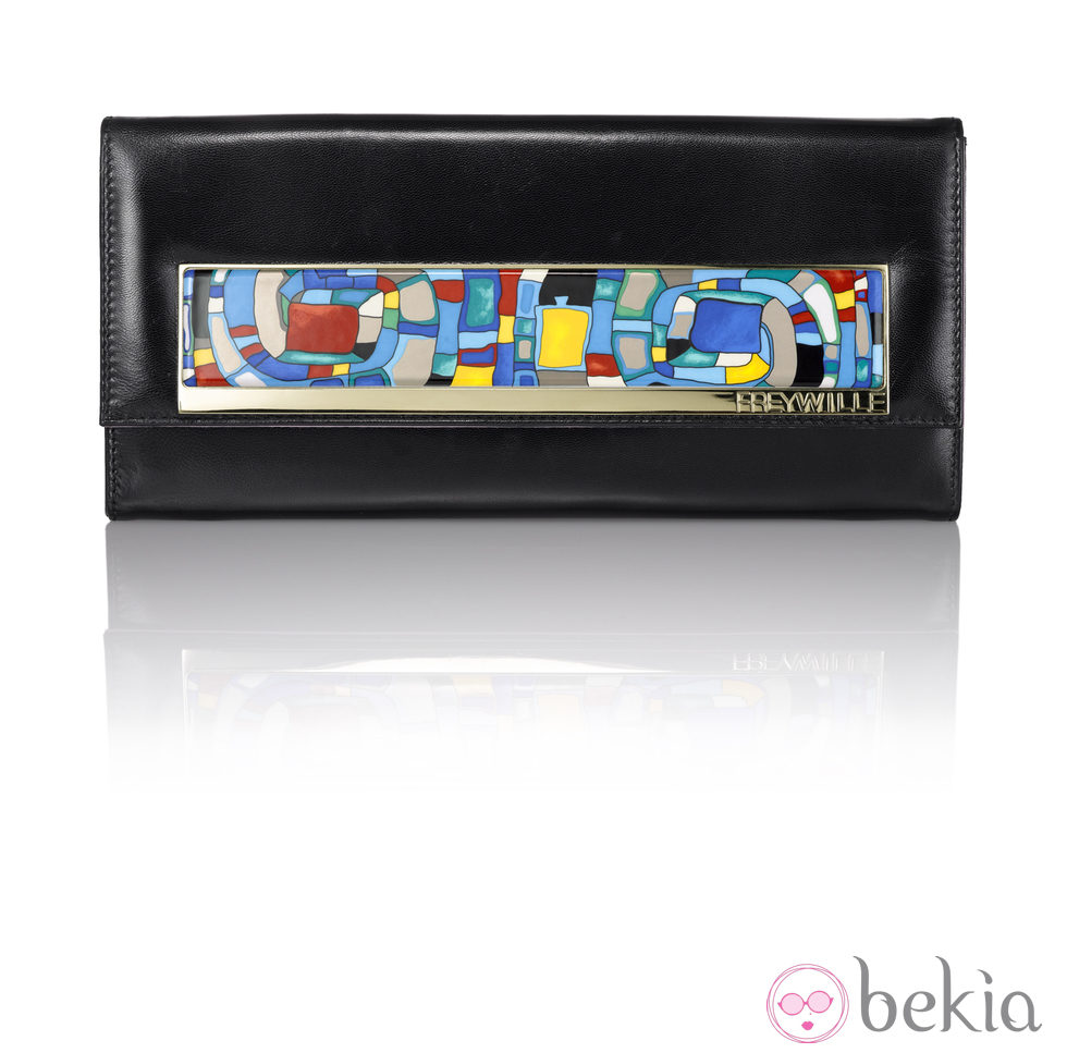 Modelo negro del clutch 'Noche Vienesa' de Frey Wille