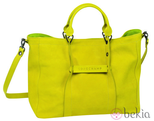 Bolso 3D en color lima de la colección primavera/verano 2013 de Longchamp