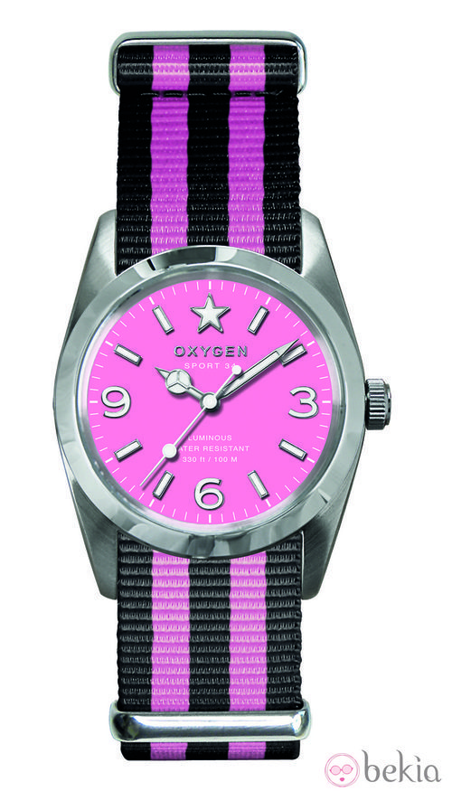 Reloj rosa modelo Sport 34 de la colección primavera/verano 2013 de Oxygen