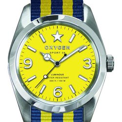 Reloj amarillo modelo Sport 38 de la colección primavera/verano 2013 de Oxygen