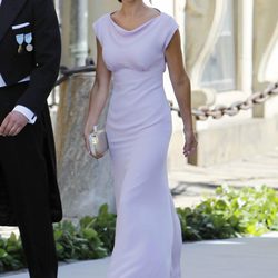 Sofia Hellqvist con un vestido malva en la boda de Magdalena de Suecia y Chris O'Neill