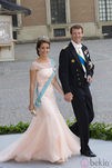 La Princesa Marie de Dinamarca con un vestido rosa palo en la boda de Magdalena de Suecia y Chris O'Neill