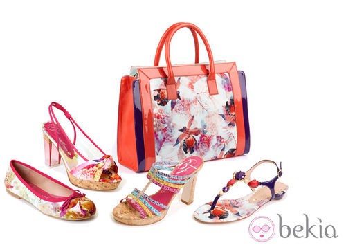 Línea floral de calzado de la colección primavera/verano 2013 de BF Colección Europa