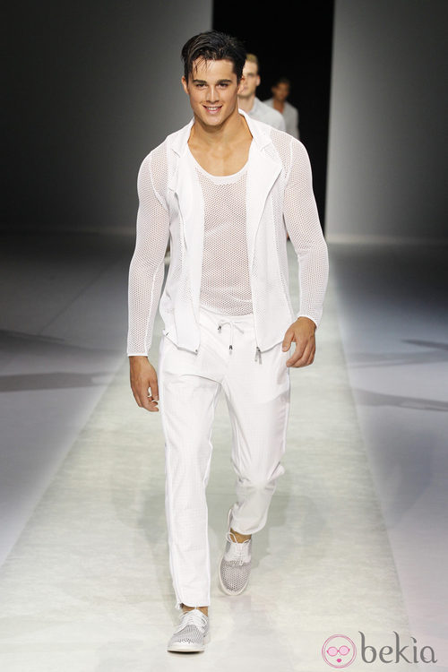 Camiseta de la colección primavera/verano 2014 de Emporio Armani en la Semana de la Moda de Milán