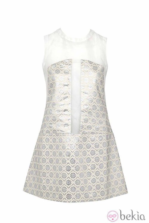 Vestido blanco y plata de Asos para la colección Rosetti