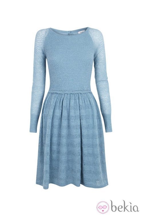 Vestido de punto azul de la colección pre fall 2014 de Hoss Intropia