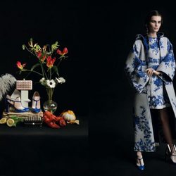 Abrigo y vestido estampado de la colección otoño/invierno 2013 de Valentino