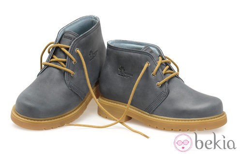 Botas azules con suela camel de la colección otoño/invierno 2013 de Panama Jack Kids