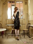 Vestido negro de la colección otoño/invierno 2013 de Dolores Promesas