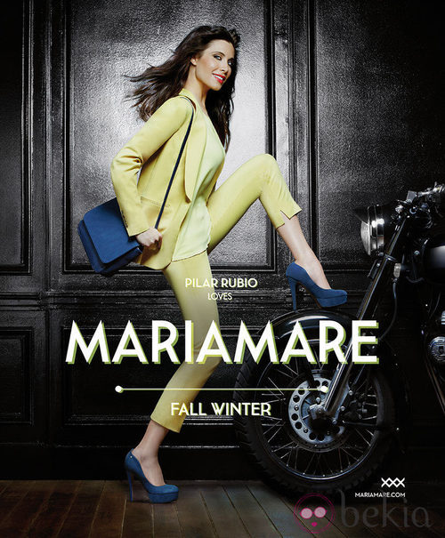 Pilar Rubio posando como imagen de la colección otoño/invierno 2013/2014 de Maria Mare