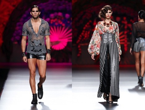 Falda con corsé de la colección primavera/verano 2014 de Francis Montesinos en Madrid Fashion Week