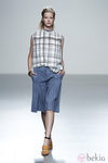Camiseta de cuadros de la colección primavera/verano 2014 de Rabaneda en Madrid Fashion Week