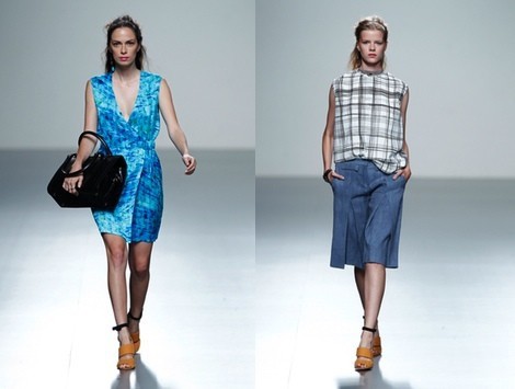 Camiseta de cuadros de la colección primavera/verano 2014 de Rabaneda en Madrid Fashion Week