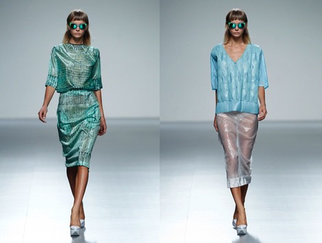 Falda transparente de la colección primavera/verano 2014 de Martin Lamothe en Madrid Fashion Week