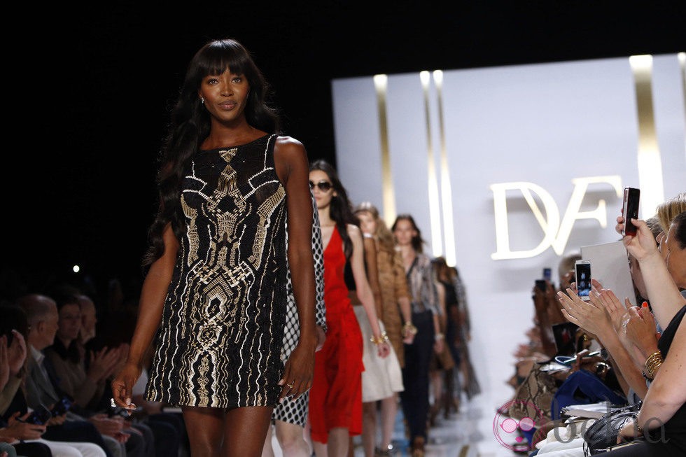 Naomi Campbell en un desfile de Diane von Furstenberg en la Semana de la Moda de Nueva York