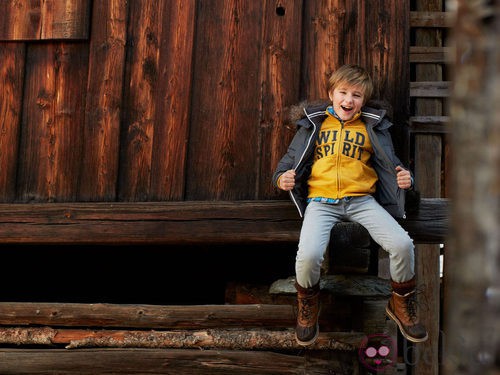 Abrigo azul de niño de la colección otoño/invierno 2013 de Benetton Kids