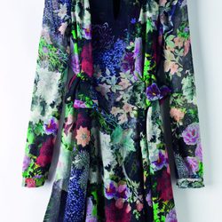 Vestido estampado de la colección de Juanjo Oliva para Elogy otoño/invierno 2013/2014
