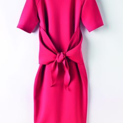 Vestido coral de la colección de Juanjo Oliva para Elogy otoño/invierno 2013/2014