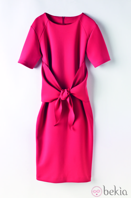 Vestido coral de la colección de Juanjo Oliva para Elogy otoño/invierno 2013/2014