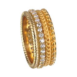 Anillo nupcial de oro amarillo de la colección 'Ruedo Bridal' de Carrera y Carrera