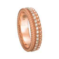 Anillo nupcial de oro rosa de la colección 'Ruedo Bridal' de Carrera y Carrera
