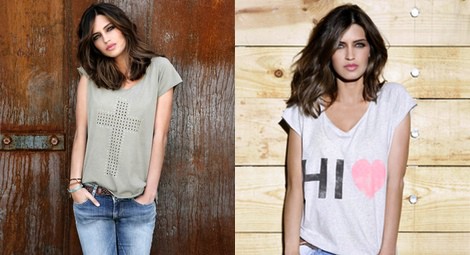 Sara Carbonero con vaqueros y camiseta de 'The Hip Tee by Sara'