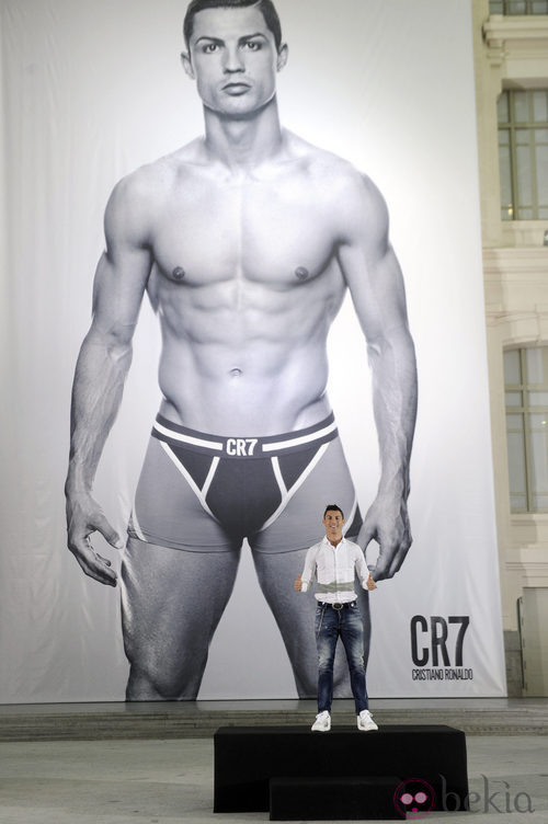 Cristiano Ronaldo durante la presentación de su línea de ropa interior