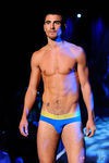 Slip azul con banda eláatica amarilla de 2(X)ist para verano de 2012