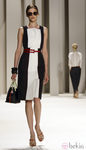Vestido bicolor de Carolina Herrera, colección primavera 2012