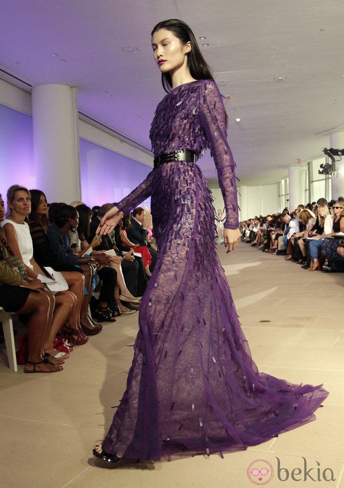 Traje de noche transparente de Prabal Gurung, colección primavera 2012