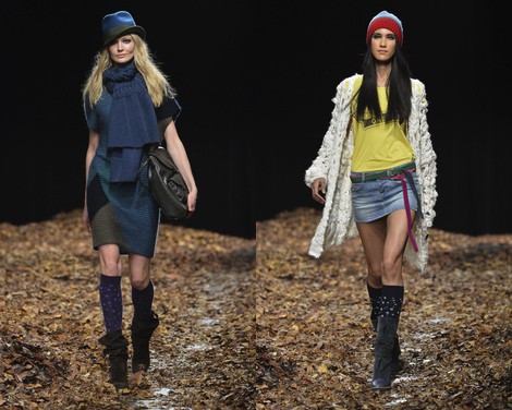 Vestido de punto azul de la colección otoño/invierno 2013/2014 de Benetton
