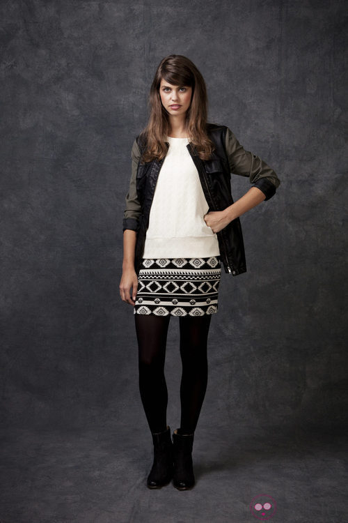 Minifalda geométrica de la colección otoño/invierno 2013/2014 de Springfield
