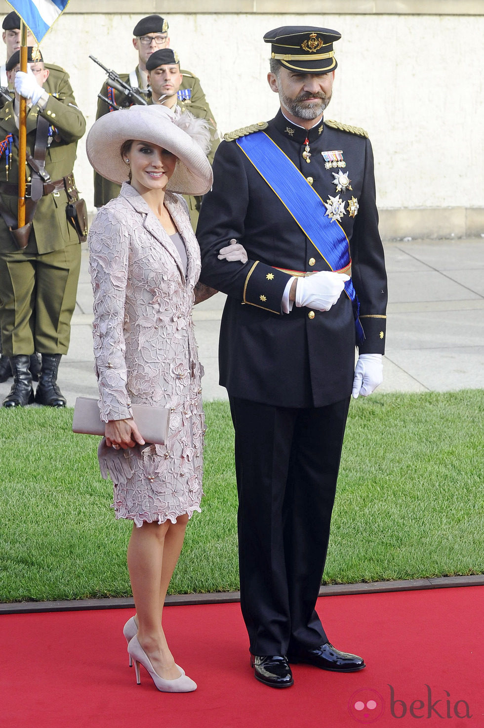 La Princesa Letizia vestida de Felipe Varela en la Boda Real de Luxemburgo