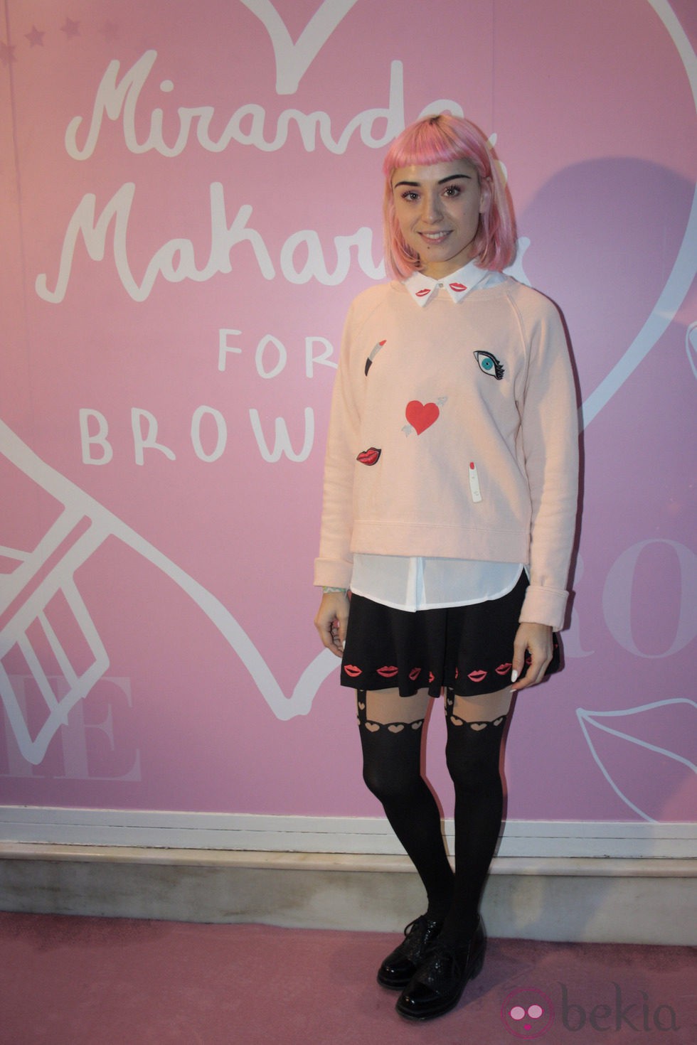 Miranda Makaroff durante la presentación de su colección para Brownie