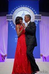 Michelle Obama con un vestido rojo en el baile celebrado tras la toma de posesión del segundo mandato de Obama