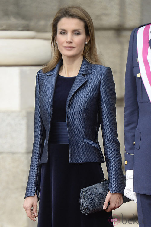 La Princesa Letizia, de Felipe Varela en la Pascua Militar 2014