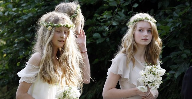 Lottie Moss en la boda de su hermana Kate Moss con Jamie Hince