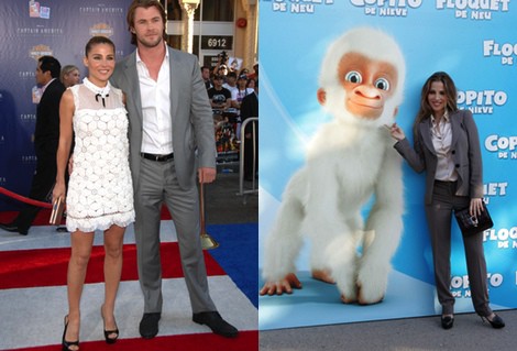 Elsa Pataky con un little white dress en la premiere de 'Capitán América: El primer vengador'