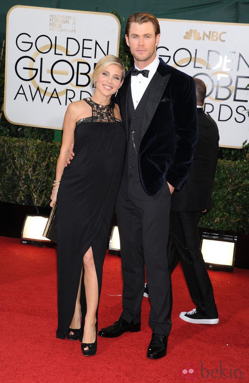 Elsa Pataky con un vestido premamá en los Globos de Oro 2014