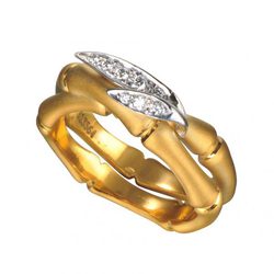 Anillo de oro de la colección 'Bambú' de Carrera y Carrera