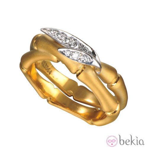 Anillo de oro de la colección 'Bambú' de Carrera y Carrera