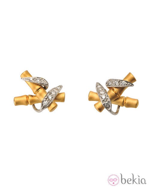 Pendientes de oro de la colección 'Bambú' de Carrera y Carrera