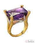 Anillo de amatista de la colección 'Bambú' de Carrera y Carrera