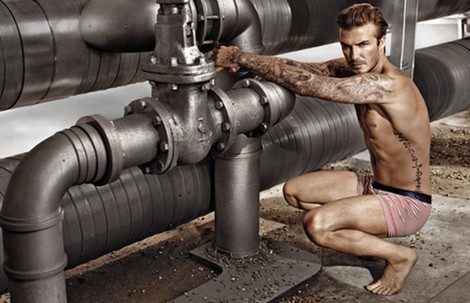 David Beckham posando para la campaña Bodywear primavera/verano 2014 de H&M